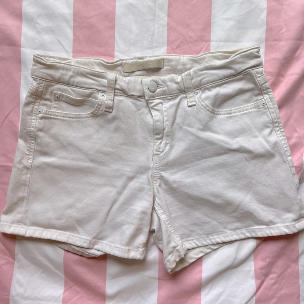 Joe’s white denim shorts